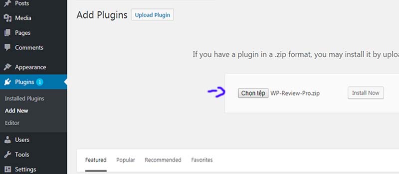 Hướng dẫn cài đặt Plugin cho WordPress bằng cách Upload 02